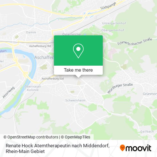 Карта Renate Hock Atemtherapeutin nach Middendorf