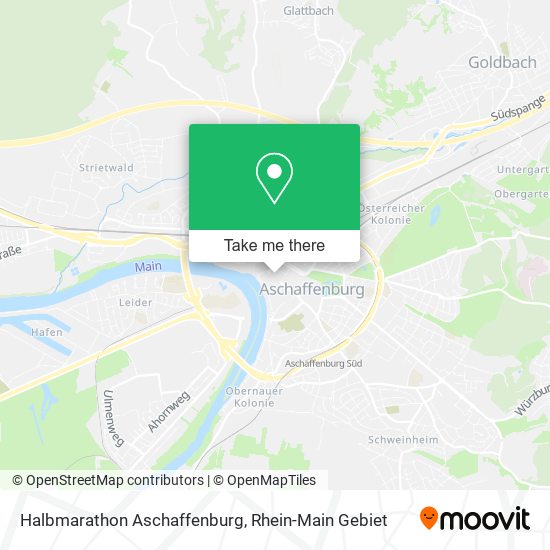 Halbmarathon Aschaffenburg map
