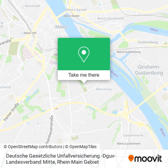 Карта Deutsche Gesetzliche Unfallversicherung -Dguv-Landesverband Mitte