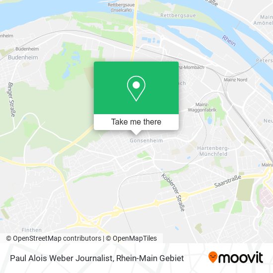 Paul Alois Weber Journalist map