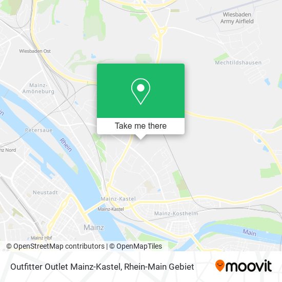 Outfitter Outlet Mainz-Kastel map