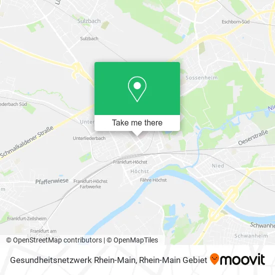 Карта Gesundheitsnetzwerk Rhein-Main