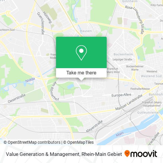 Value Generation & Management map