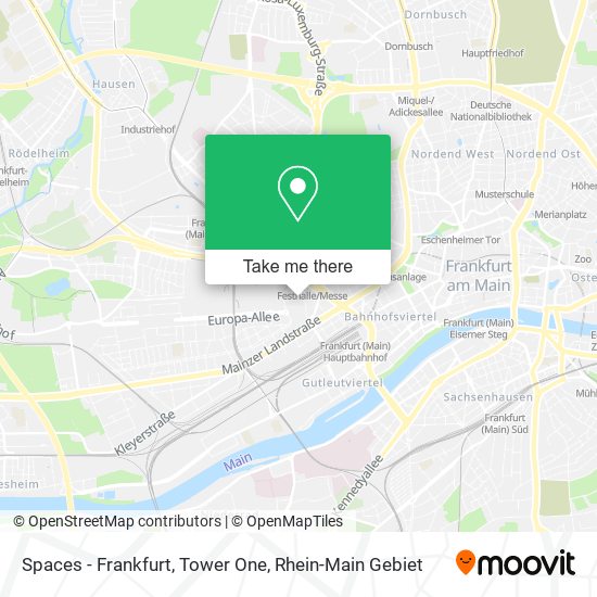 Spaces - Frankfurt, Tower One map