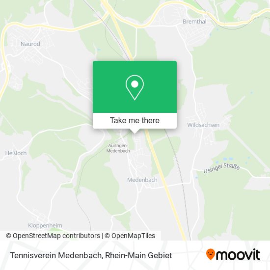 Tennisverein Medenbach map