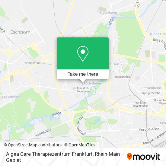 Карта Algea Care Therapiezentrum Frankfurt