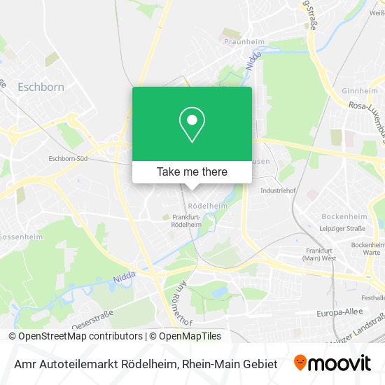 Карта Amr Autoteilemarkt Rödelheim