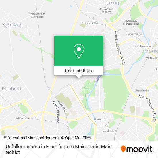 Карта Unfallgutachten in Frankfurt am Main
