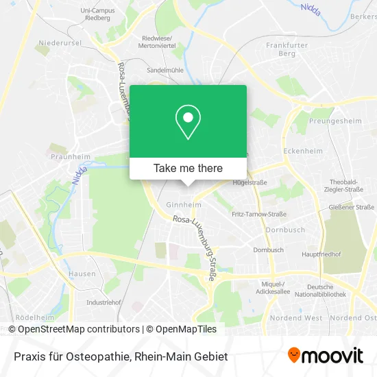 Praxis für Osteopathie map