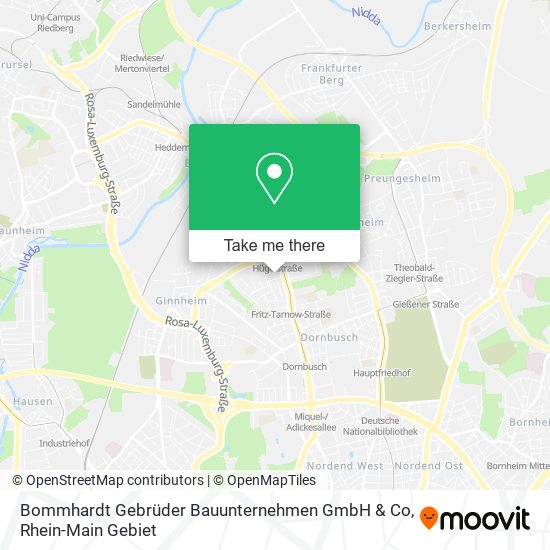Bommhardt Gebrüder Bauunternehmen GmbH & Co map