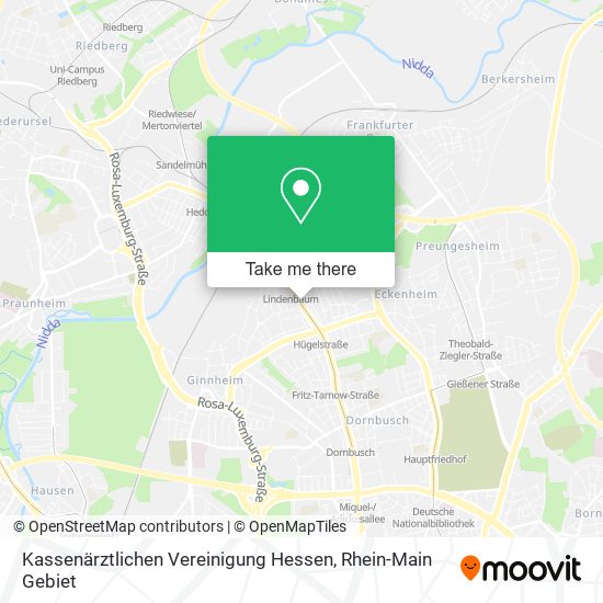 Kassenärztlichen Vereinigung Hessen map
