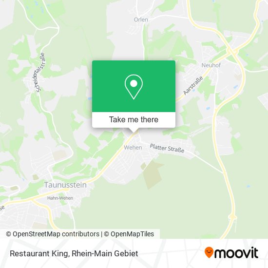 Restaurant King map