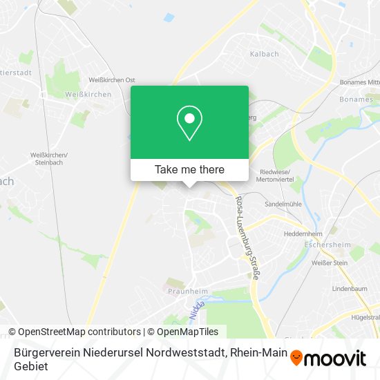 Bürgerverein Niederursel Nordweststadt map