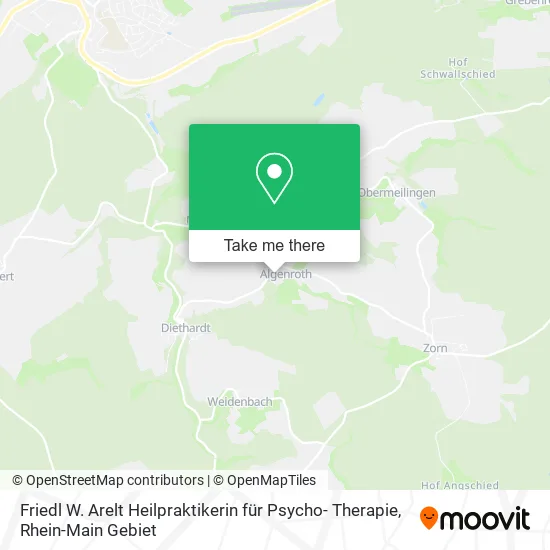 Карта Friedl W. Arelt Heilpraktikerin für Psycho- Therapie