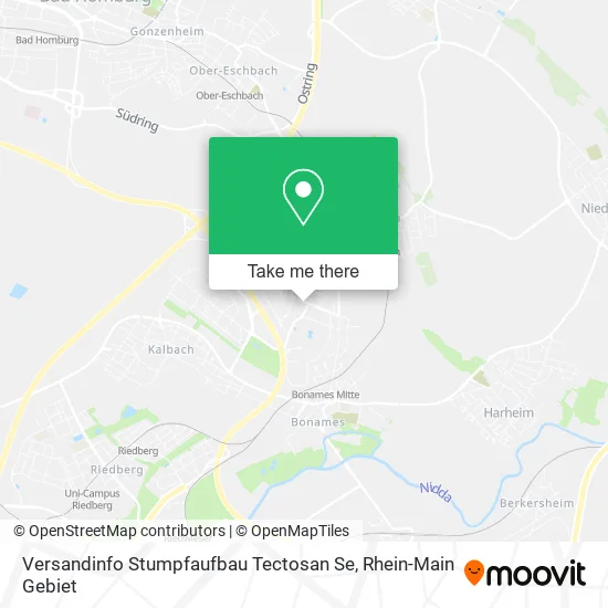 Карта Versandinfo Stumpfaufbau Tectosan Se