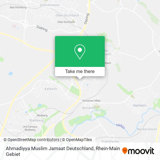 Карта Ahmadiyya Muslim Jamaat Deutschland