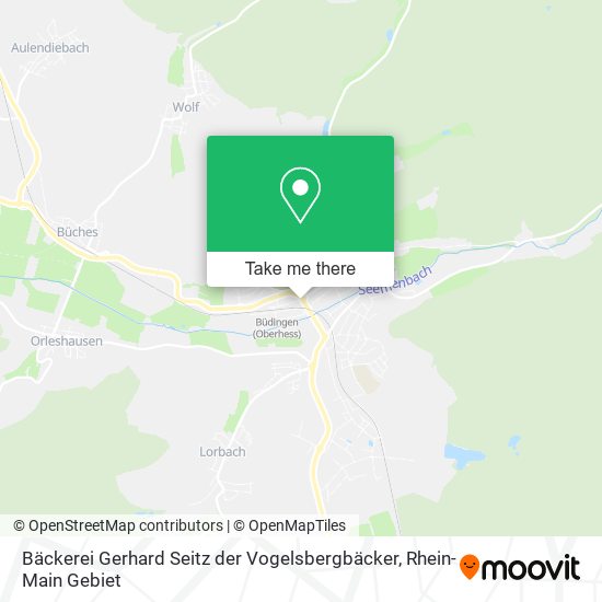 Bäckerei Gerhard Seitz der Vogelsbergbäcker map