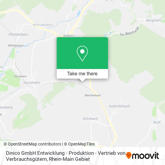 Dinico GmbH Entwicklung - Produktion - Vertrieb von Verbrauchsgütern map