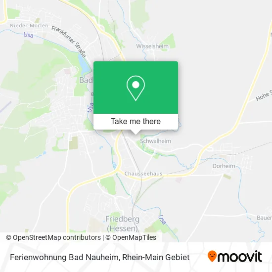 Карта Ferienwohnung Bad Nauheim