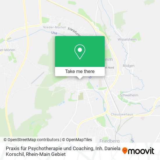 Карта Praxis für Psychotherapie und Coaching, Inh. Daniela Korschil