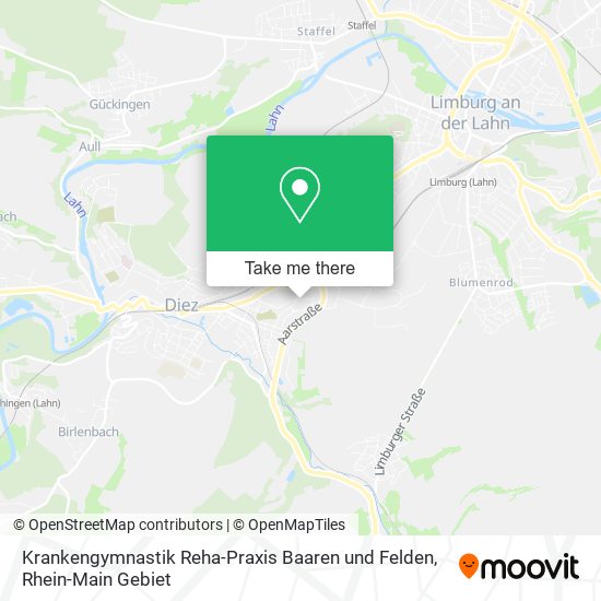 Krankengymnastik Reha-Praxis Baaren und Felden map