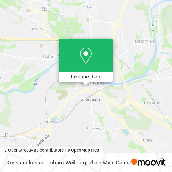 Карта Kreissparkasse Limburg Weilburg