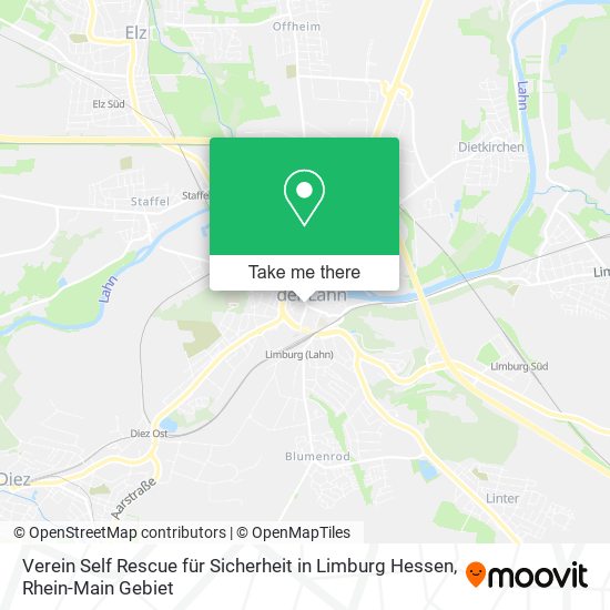 Карта Verein Self Rescue für Sicherheit in Limburg Hessen