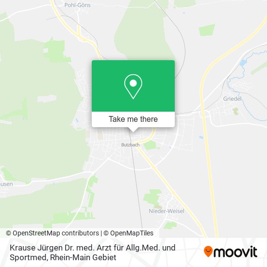 Krause Jürgen Dr. med. Arzt für Allg.Med. und Sportmed map