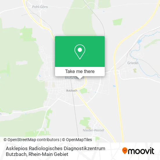 Карта Asklepios Radiologisches Diagnostikzentrum Butzbach