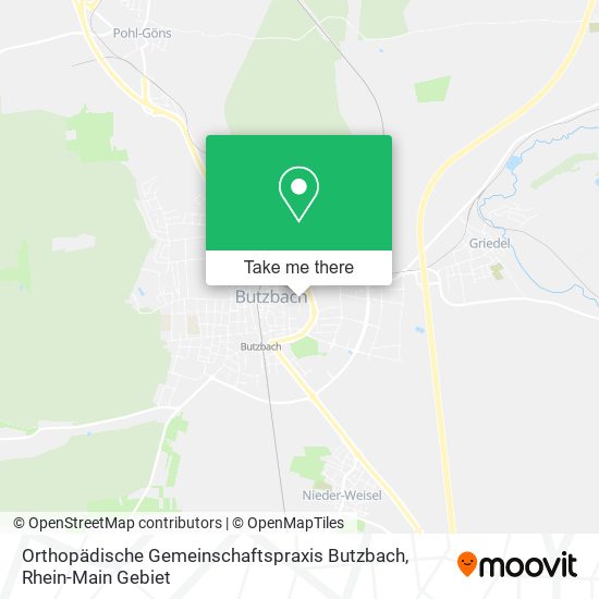 Карта Orthopädische Gemeinschaftspraxis Butzbach