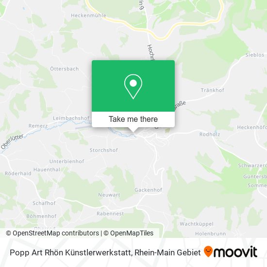 Popp Art Rhön Künstlerwerkstatt map