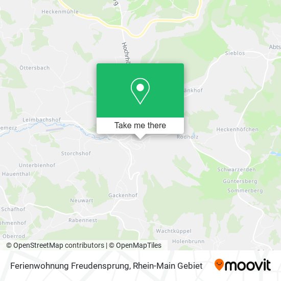 Ferienwohnung Freudensprung map