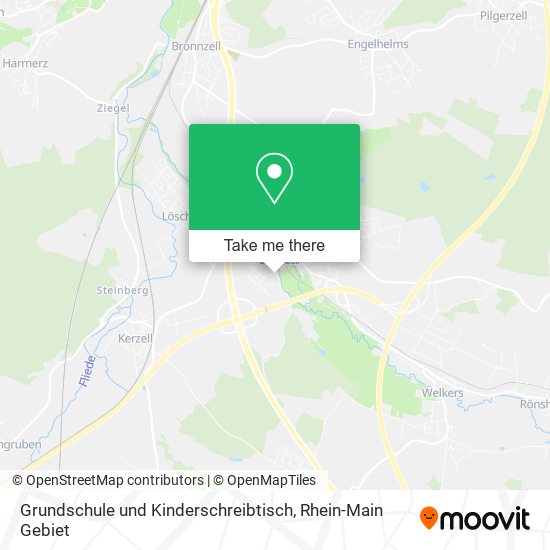 Grundschule und Kinderschreibtisch map