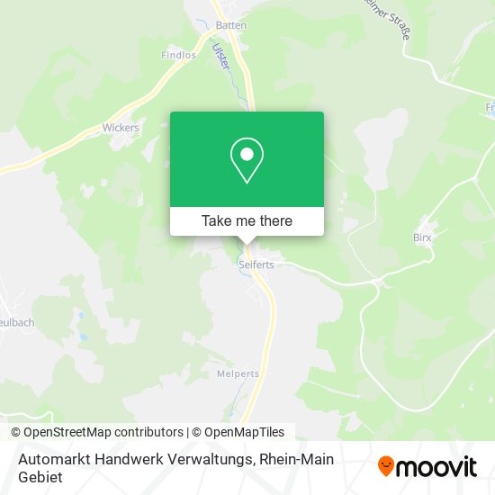 Automarkt Handwerk Verwaltungs map