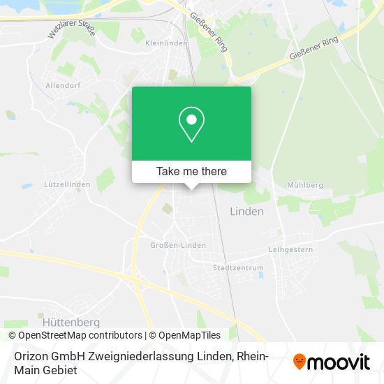 Orizon GmbH Zweigniederlassung Linden map