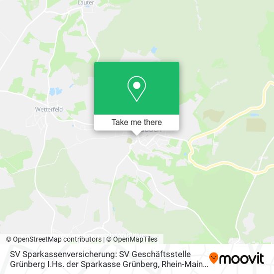 Карта SV Sparkassenversicherung: SV Geschäftsstelle Grünberg I.Hs. der Sparkasse Grünberg