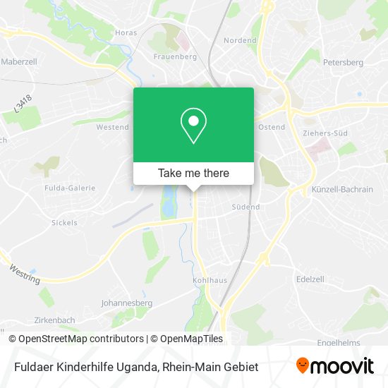 Fuldaer Kinderhilfe Uganda map