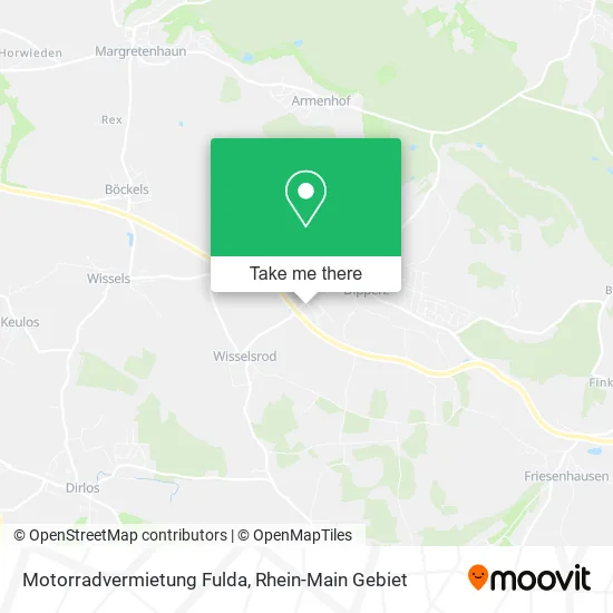 Карта Motorradvermietung Fulda
