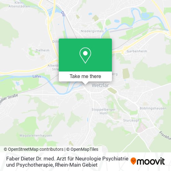 Faber Dieter Dr. med. Arzt für Neurologie Psychiatrie und Psychotherapie map