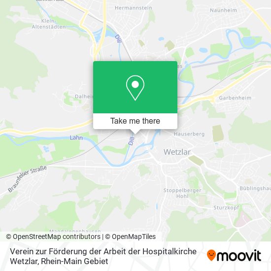 Карта Verein zur Förderung der Arbeit der Hospitalkirche Wetzlar
