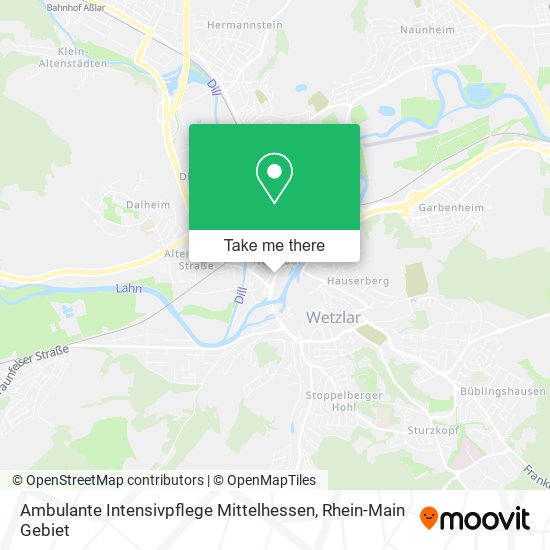 Карта Ambulante Intensivpflege Mittelhessen