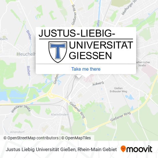 Justus Liebig Universität Gießen map