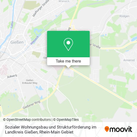 Карта Sozialer Wohnungsbau und Strukturförderung im Landkreis Gießen