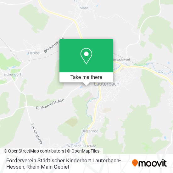 Карта Förderverein Städtischer Kinderhort Lauterbach-Hessen