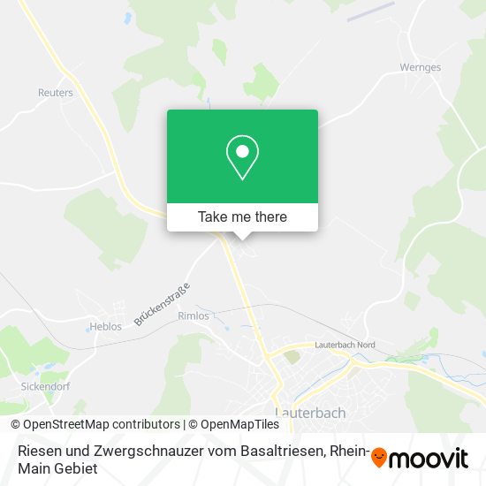 Riesen und Zwergschnauzer vom Basaltriesen map