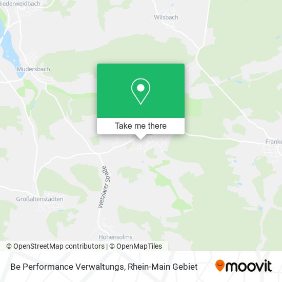 Be Performance Verwaltungs map