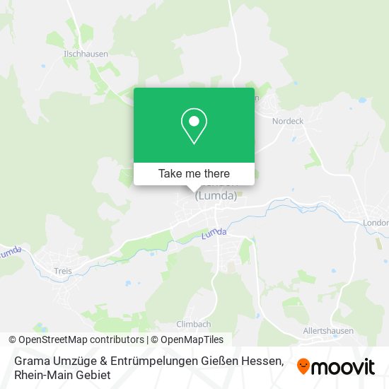 Карта Grama Umzüge & Entrümpelungen Gießen Hessen