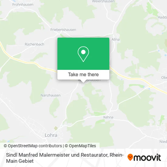 Карта Sindl Manfred Malermeister und Restaurator