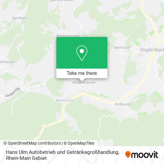 Hans Ulm Autobetrieb und Getränkegroßhandlung map