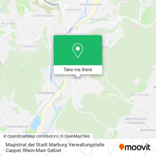 Карта Magistrat der Stadt Marburg Verwaltungstelle Cappel